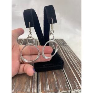 Women's Silver Drop Dangle Earrings GUC Boho Modern